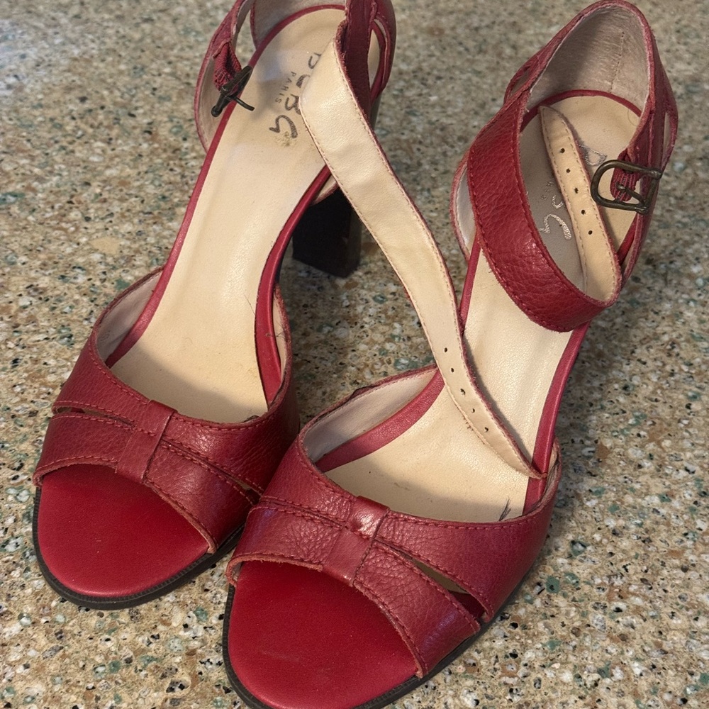 BCBG Red Strappy Heels